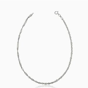 14k White Gold Anklet